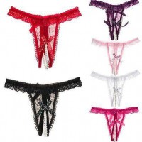 Tanga encaje Ouvert mujer